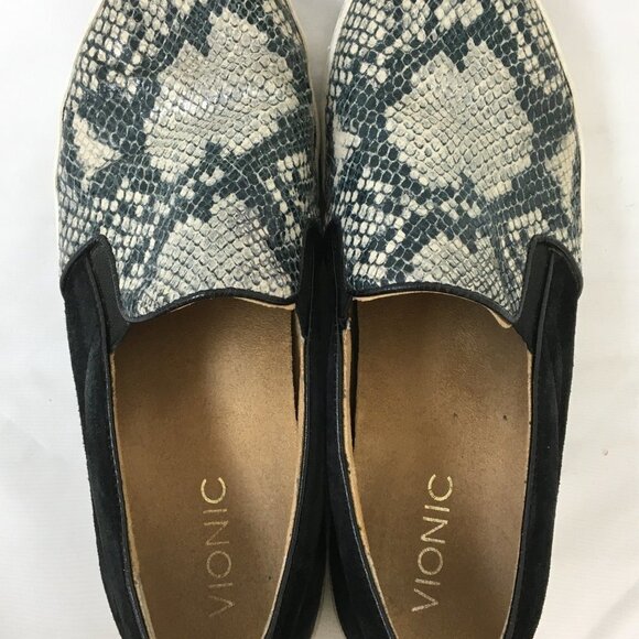 Vionic Women's De Metra Snake Skin Leather Pattern Loafer Slip Ons Size 8 GREAT - Picture 6 of 8
